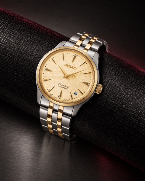 Seiko SRPL64J1 Presage Cocktail Time Automatic 34.0 mm Champagne-gold textured Dial Watch