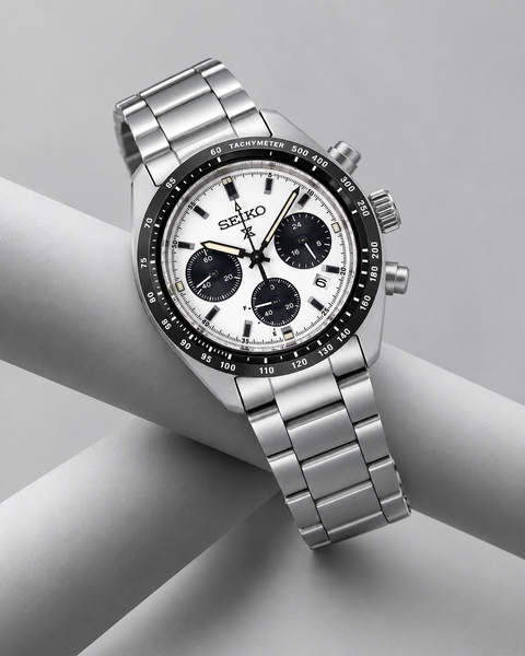 Seiko SSC813 Prospex Speedtimer Solar Chronograph 39.0 mm White Dial Watch