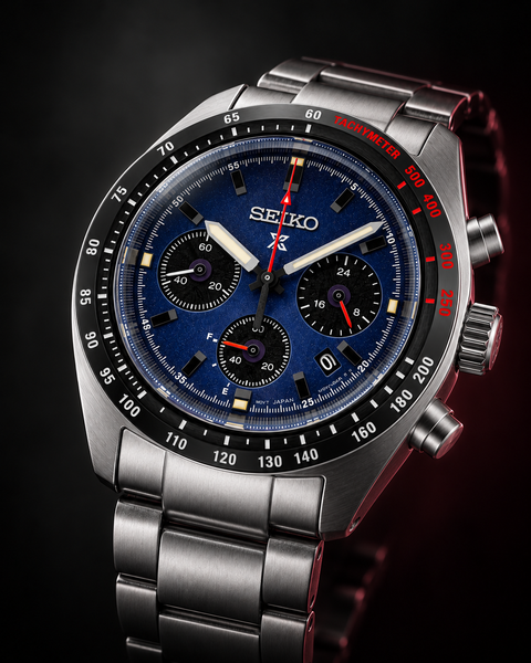 Seiko SSC815 Prospex Speedtimer Solar Chronograph 39.0 mm Navy Blue Dial Watch