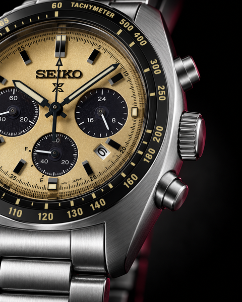 Seiko SSC817 Prospex Speedtimer Solar Chronograph 39.0 mm Gold Dial Watch