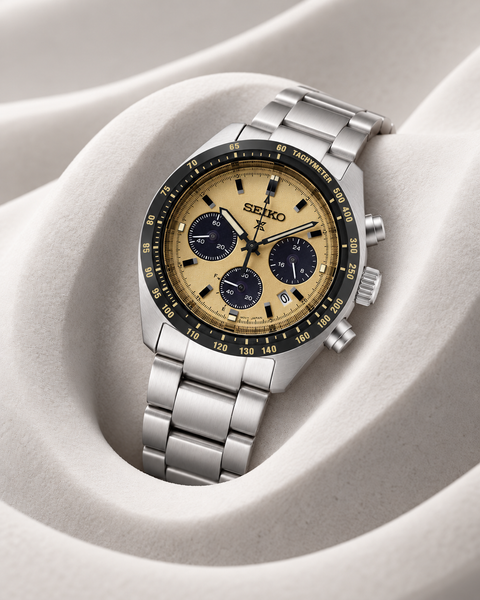 Seiko SSC817 Prospex Speedtimer Solar Chronograph 39.0 mm Gold Dial Watch