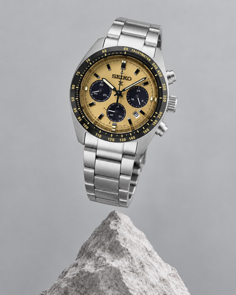 Seiko SSC817 Prospex Speedtimer Solar Chronograph 39.0 mm Gold Dial Watch