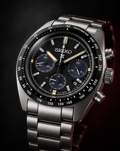 Seiko SSC819 Prospex Speedtimer Solar Chronograph 39.0 mm Black Dial Watch