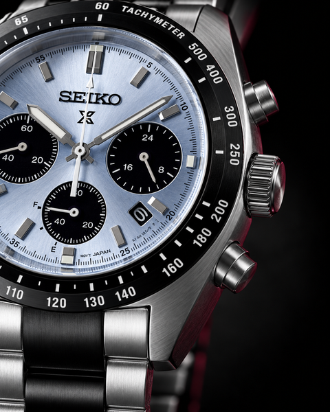 Seiko SSC909 Prospex Speedtimer Solar Chronograph 39.0 mm Pale Ice Blue Dial Watch