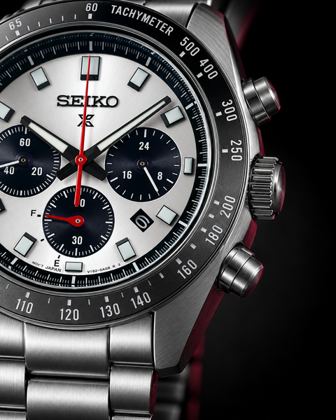 Seiko SSC911 Prospex Speedtimer Solar Chronograph 41.4 mm White / Silver Dial Watch
