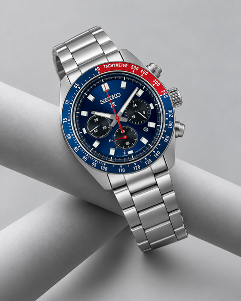 Seiko SSC913 Prospex Speedtimer Solar Chronograph 41.4 mm Blue Dial Watch