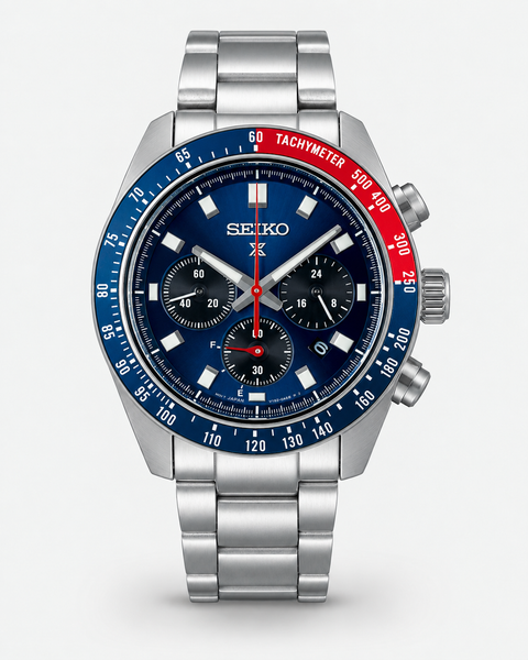 Seiko SSC913 Prospex Speedtimer Solar Chronograph 41.4 mm Blue Dial Watch