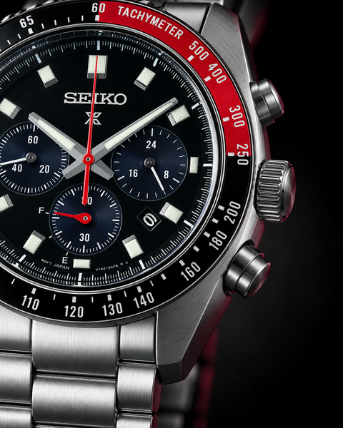 Seiko SSC915 Prospex Speedtimer Solar Chronograph 41.4 mm Black Dial Watch
