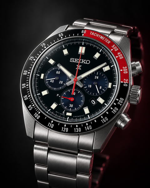 Seiko SSC915 Prospex Speedtimer Solar Chronograph 41.4 mm Black Dial Watch