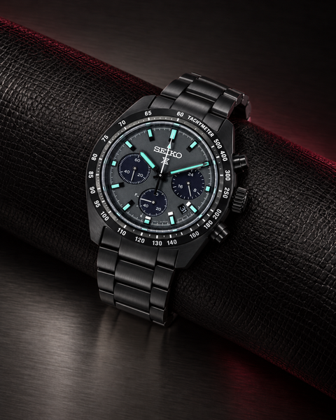 Seiko SSC917 Prospex Speedtimer The Black Series Solar Chronograph 39.0 mm Black / Gray Dial Watch