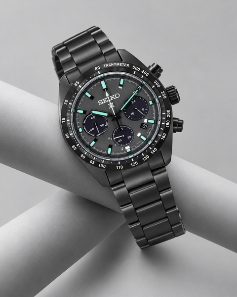 Seiko SSC917 Prospex Speedtimer The Black Series Solar Chronograph 39.0 mm Black / Gray Dial Watch