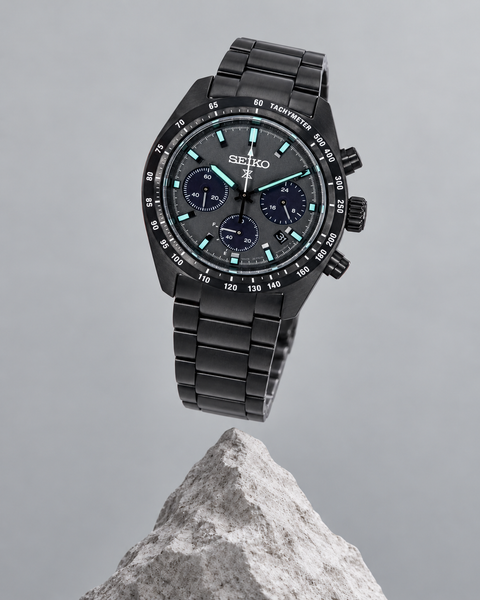 Seiko SSC917 Prospex Speedtimer The Black Series Solar Chronograph 39.0 mm Black / Gray Dial Watch