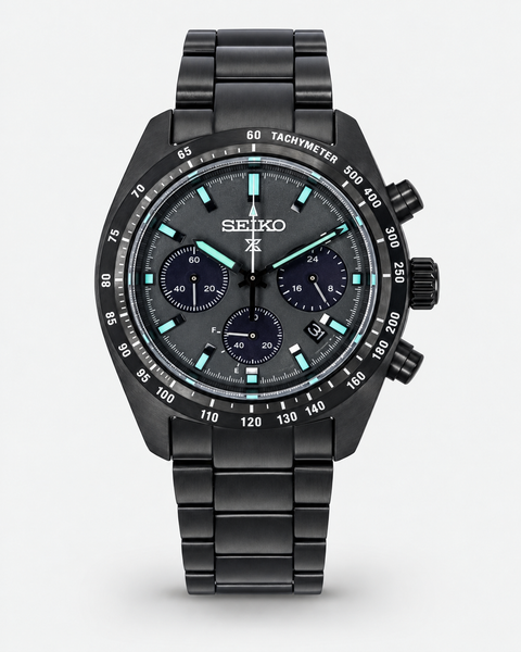 Seiko SSC917 Prospex Speedtimer The Black Series Solar Chronograph 39.0 mm Black / Gray Dial Watch