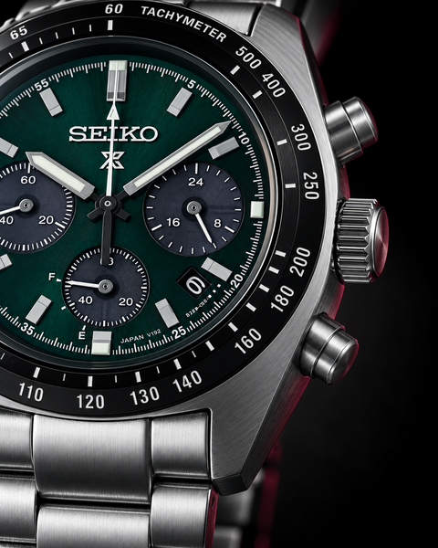 Seiko SSC933 Prospex Speedtimer Solar Chronograph 39.0 mm Green Dial Watch