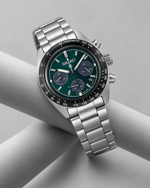 Seiko SSC933 Prospex Speedtimer Solar Chronograph 39.0 mm Green Dial Watch