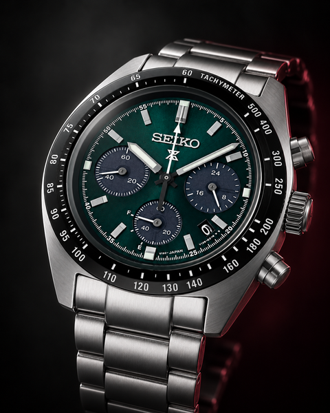Seiko SSC933 Prospex Speedtimer Solar Chronograph 39.0 mm Green Dial Watch