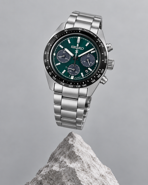Seiko SSC933 Prospex Speedtimer Solar Chronograph 39.0 mm Green Dial Watch