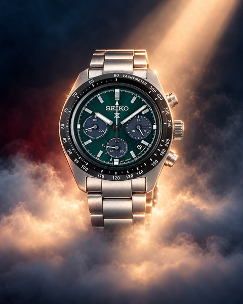 Seiko SSC933 Prospex Speedtimer Solar Chronograph 39.0 mm Green Dial Watch
