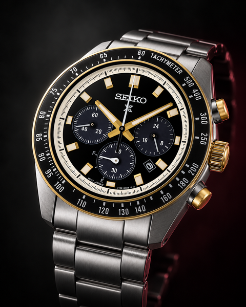 Seiko SSC941 Prospex Speedtimer Solar Chronograph 41.4 mm Black Dial Watch