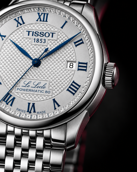 Tissot T006.407.11.033.03 Le Locle 20th Anniversary Powermatic 80 Automatic 39.3 mm Silver with blue details Dial Watch