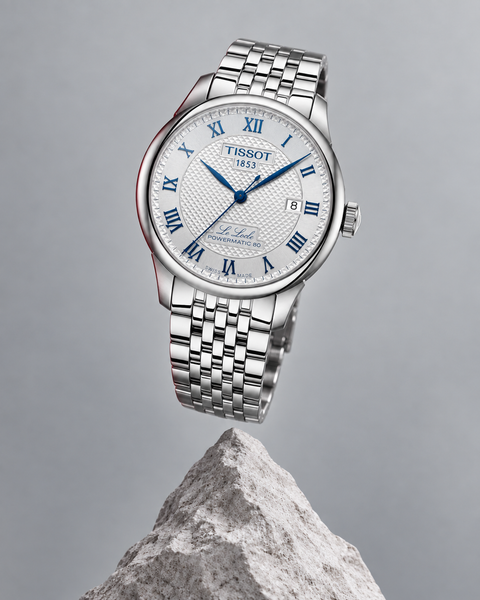Tissot T006.407.11.033.03 Le Locle 20th Anniversary Powermatic 80 Automatic 39.3 mm Silver with blue details Dial Watch