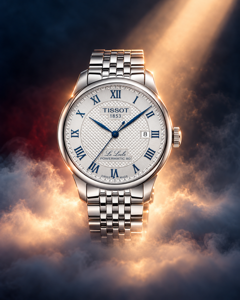 Tissot T006.407.11.033.03 Le Locle 20th Anniversary Powermatic 80 Automatic 39.3 mm Silver with blue details Dial Watch