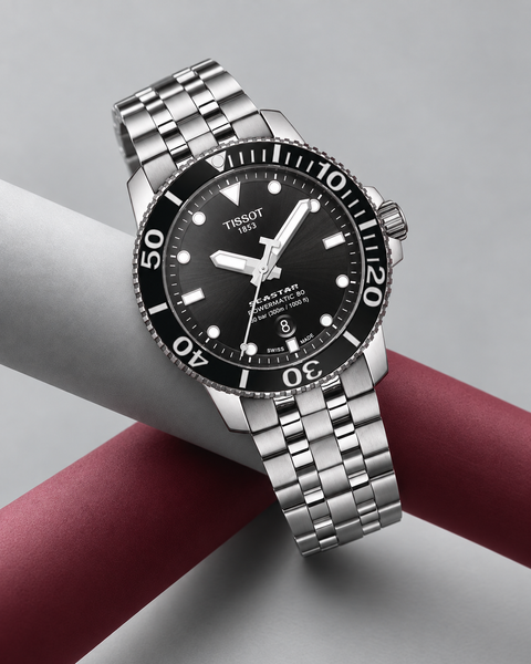 Tissot T120.407.11.051.00 Seastar 1000 Powermatic 80 Automatic 43 mm Black Dial Watch