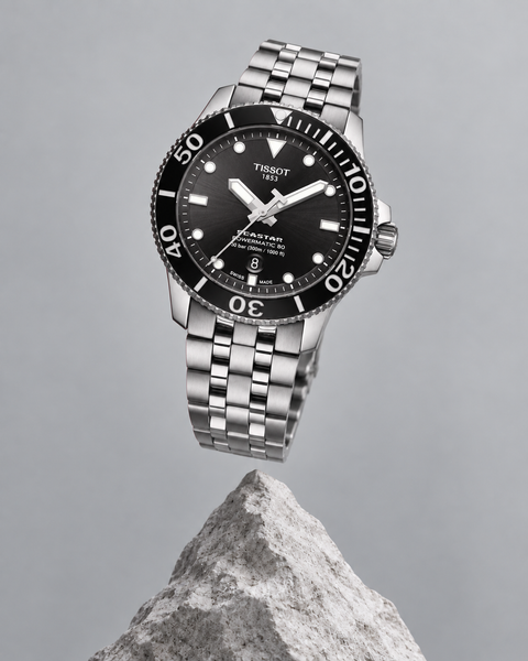 Tissot T120.407.11.051.00 Seastar 1000 Powermatic 80 Automatic 43 mm Black Dial Watch