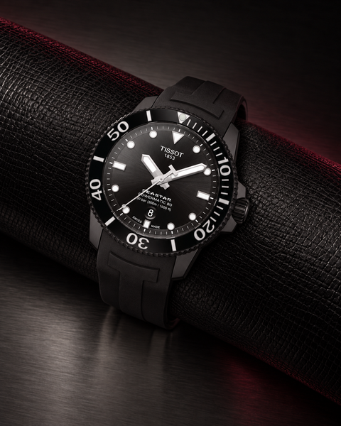 Tissot T120.407.37.051.00 Seastar 1000 Powermatic 80 Automatic 43 mm Black Dial Watch