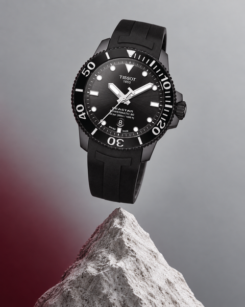 Tissot T120.407.37.051.00 Seastar 1000 Powermatic 80 Automatic 43 mm Black Dial Watch