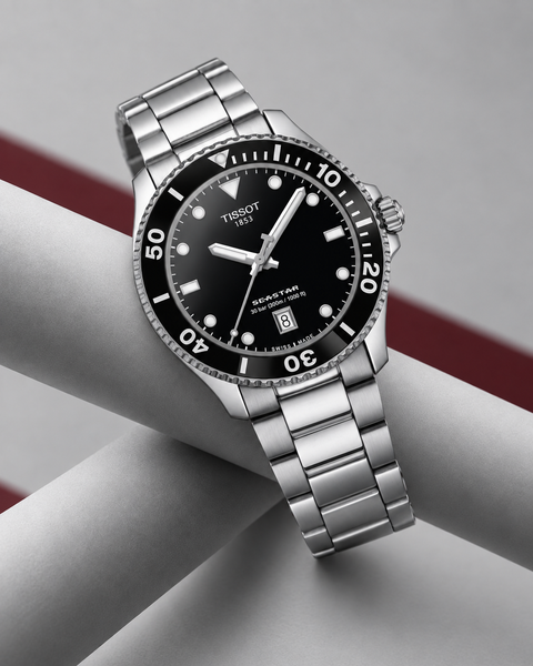 Tissot T120.410.11.051.00 Seastar 1000 Quartz 40 mm Black Dial Watch