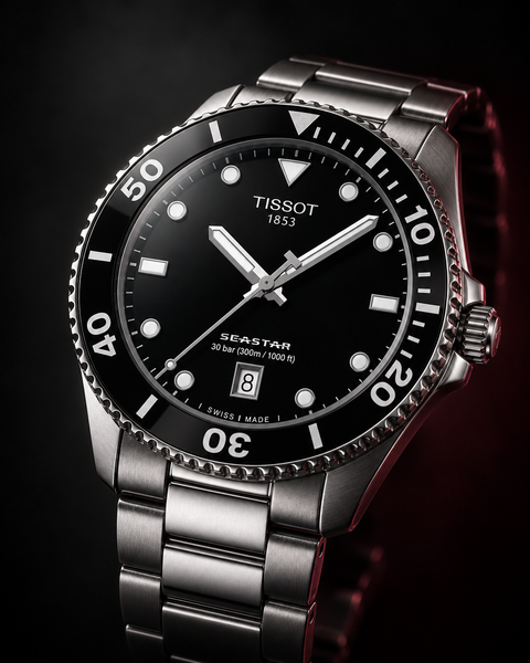 Tissot T120.410.11.051.00 Seastar 1000 Quartz 40 mm Black Dial Watch