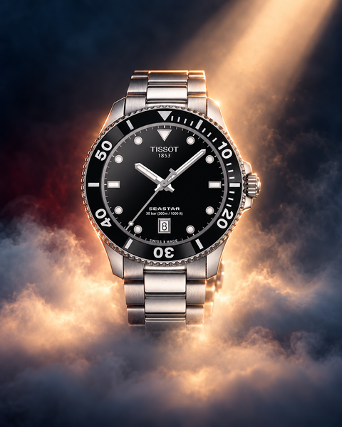 Tissot T120.410.11.051.00 Seastar 1000 Quartz 40 mm Black Dial Watch