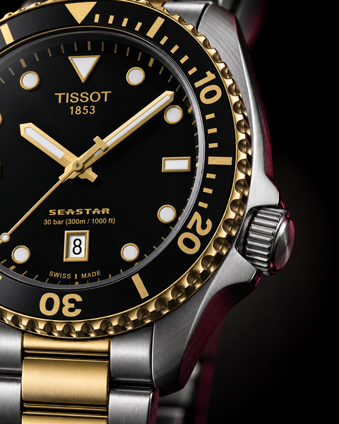 Tissot T120.410.22.051.00 Seastar 1000 Quartz 40 mm Black Dial Watch