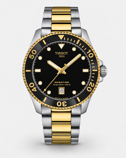 Tissot T120.410.22.051.00 Seastar 1000 Quartz 40 mm Black Dial Watch