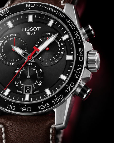 Tissot T125.617.16.051.01 Supersport Chrono Quartz 45.5 mm Black Dial Watch
