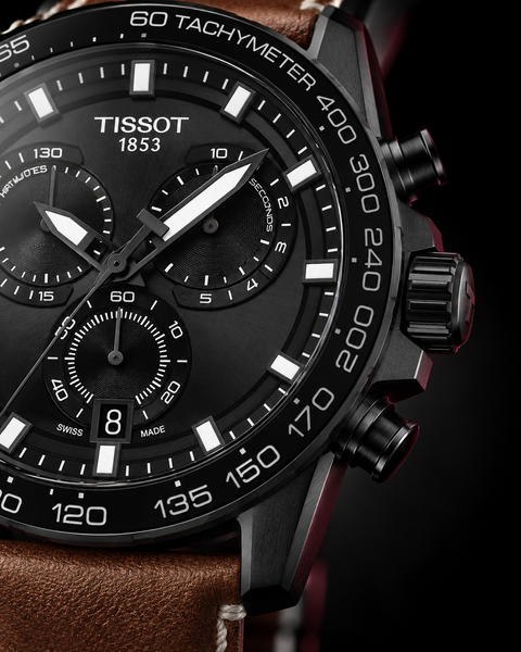 Tissot T125.617.36.051.01 Supersport Chrono Quartz 45.5 mm Black Dial Watch