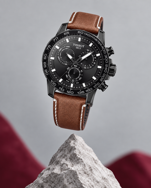 Tissot T125.617.36.051.01 Supersport Chrono Quartz 45.5 mm Black Dial Watch