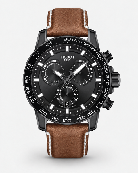 Tissot T125.617.36.051.01 Supersport Chrono Quartz 45.5 mm Black Dial Watch