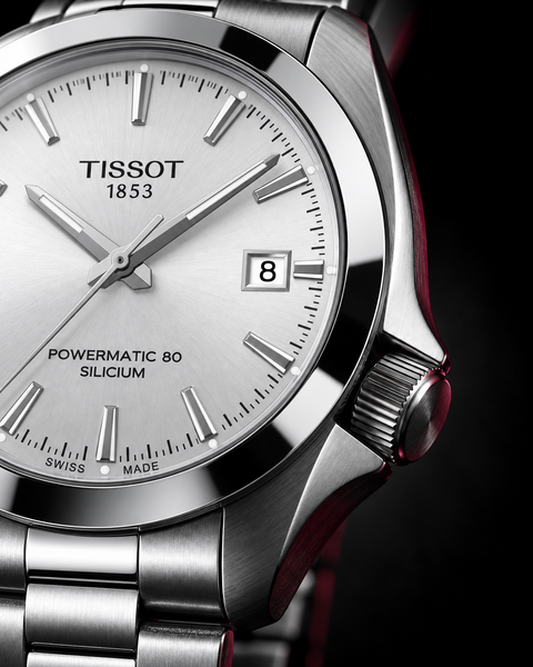 Tissot T127.407.11.031.00 Gentleman Powermatic 80 Silicium Automatic 40 mm Silver Dial Watch