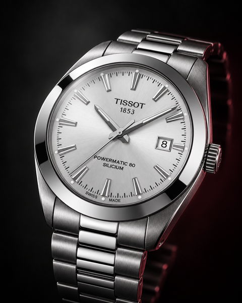 Tissot T127.407.11.031.00 Gentleman Powermatic 80 Silicium Automatic 40 mm Silver Dial Watch