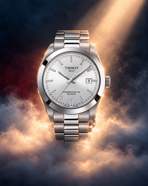 Tissot T127.407.11.031.00 Gentleman Powermatic 80 Silicium Automatic 40 mm Silver Dial Watch
