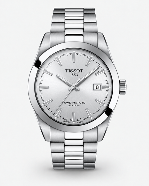 Tissot T127.407.11.031.00 Gentleman Powermatic 80 Silicium Automatic 40 mm Silver Dial Watch