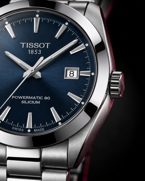 Tissot T127.407.11.041.00 Gentleman Powermatic 80 Silicium Automatic 40 mm Blue Dial Watch