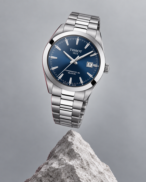 Tissot T127.407.11.041.00 Gentleman Powermatic 80 Silicium Automatic 40 mm Blue Dial Watch