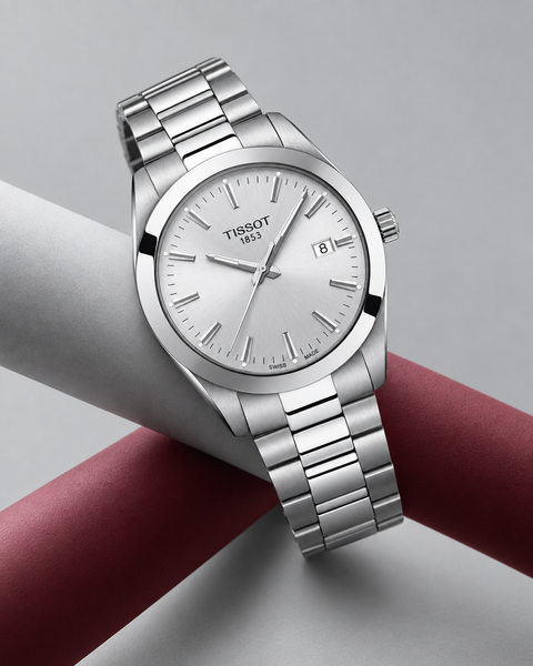Tissot T127.410.11.031.00 Gentleman Quartz 40 mm Silver Dial Watch