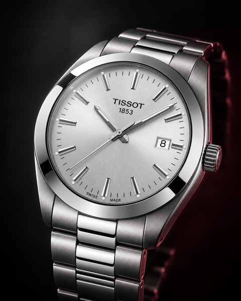 Tissot T127.410.11.031.00 Gentleman Quartz 40 mm Silver Dial Watch