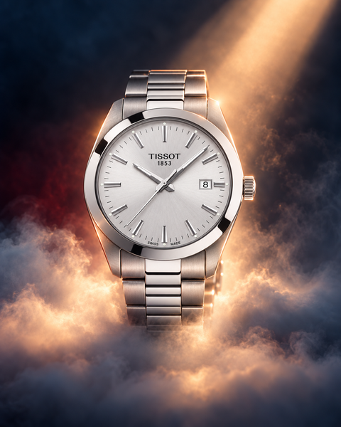Tissot T127.410.11.031.00 Gentleman Quartz 40 mm Silver Dial Watch