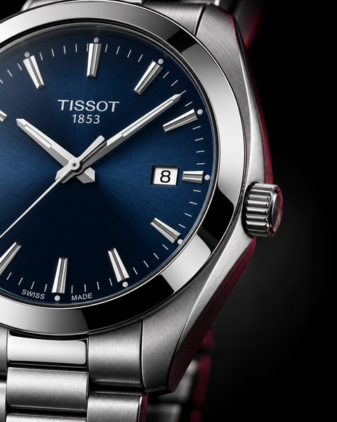 Tissot T127.410.11.041.00 Gentleman Quartz 40 mm Blue Dial Watch