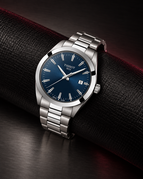 Tissot T127.410.11.041.00 Gentleman Quartz 40 mm Blue Dial Watch